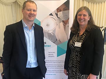 Neil O'Brien and Catherine Rutland standing together